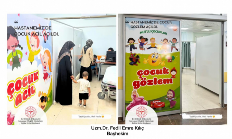 Kahta'da  Çocuk Acil Hizmete Girdi