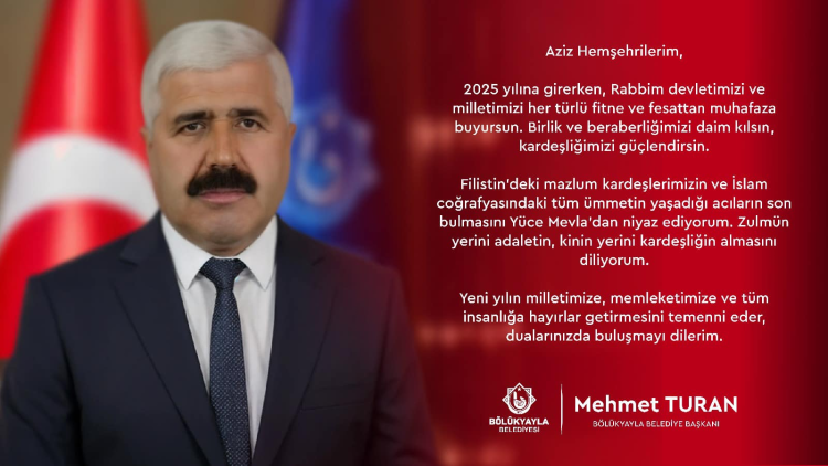 Başkan Mehmet Turan'ın Yeni Yıl Mesajı