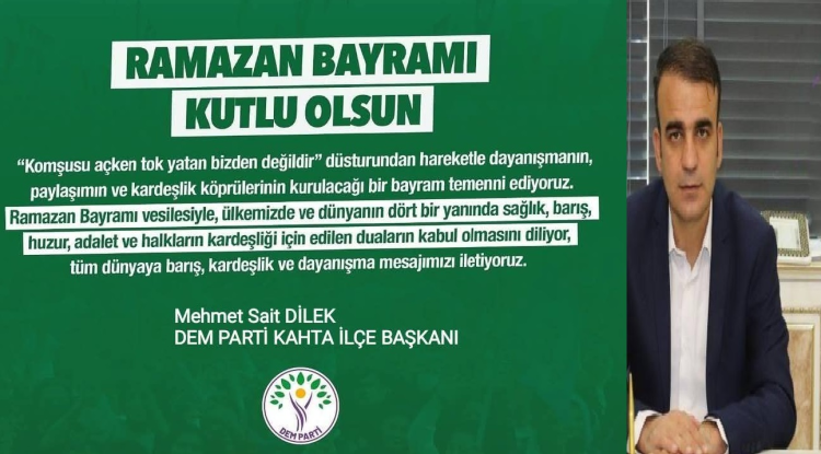 Başkan Dilek, barış, kardeşlik ve dayanışma diledi