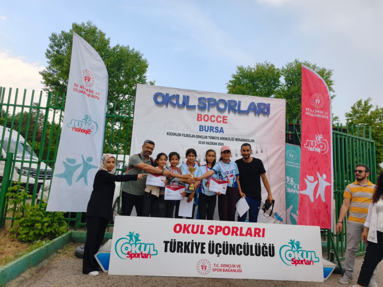 Kahtalı öğrencilerden boccede Türkiye derecesi